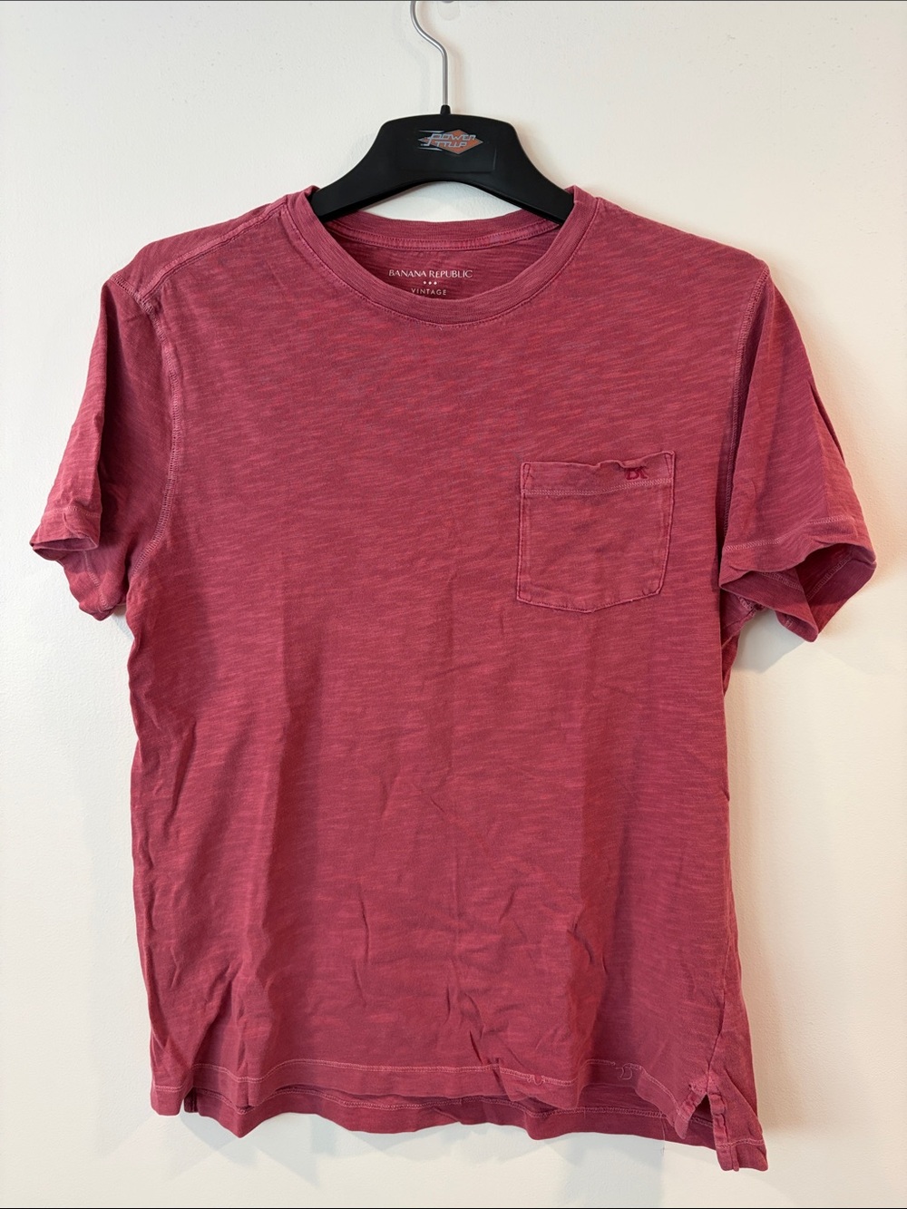 Banana Republic Men's Short Sleeve Pocket Tee in Dusty Berry
